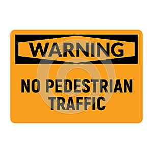 No pedestrian traffic danger vector icon. Forbidden public pedestrian prohibit sign