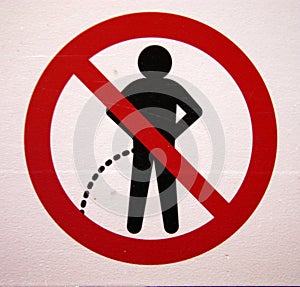 No peeing sign