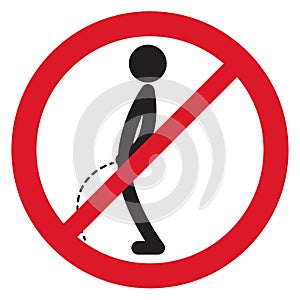 No peeing sign symbol