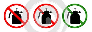 No pesticides pest spray harmful chemicals sprayer fungicide herbicide emblem label sticker photo