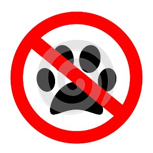 No pets allowed vector sign