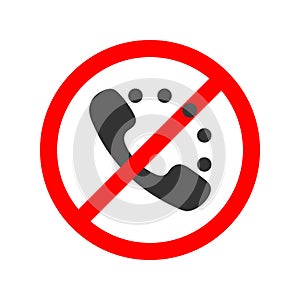 No phone calls graphic icon