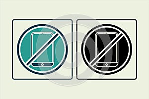 No phone icon. icon related to UI elements. suitable for web site, app, user interfaces,element, printable etc. solid icon style.
