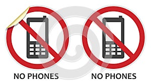 No Phones Sign