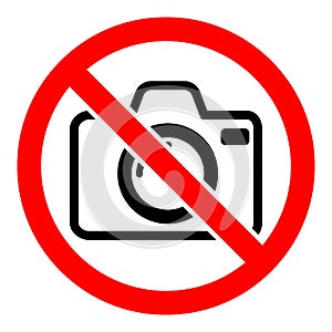 No Photo camera sign. No Photo camera sign. Vector illustration