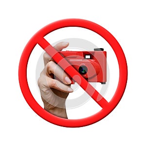 No Photo, Forbidden Sign isolated on White background