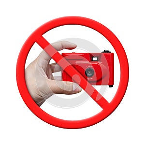 No Photo, Forbidden Sign isolated on White background