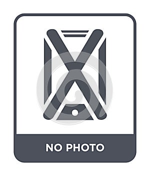 no photo icon in trendy design style. no photo icon isolated on white background. no photo vector icon simple and modern flat
