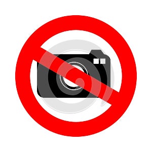 No photo sign isolated on white background. No camera sign. No photo camera vector