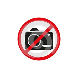 No Photography Allowed Sign. EPS 10.