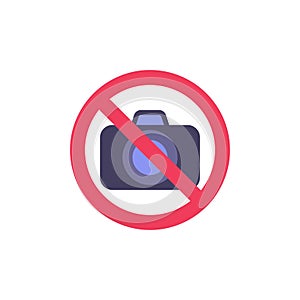 No photography flat icon