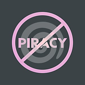 No piracy message symbol