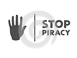 No piracy message symbol