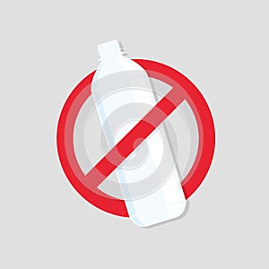 No plastic bottles icon.