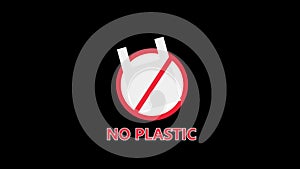 No plastic icon animation concept with alpha channel