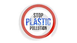 no plastic icon road sign animation. simple red circle prohibition Not Allowed Sign road motion design 4k with alpha