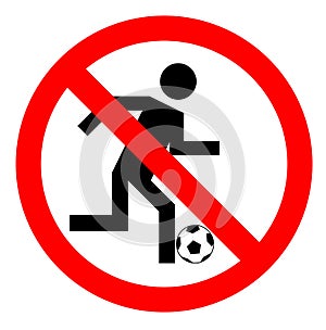 No play or football sign, illustration