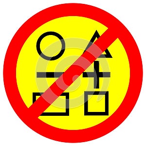 No polarization or tribalism allowed warning sign vector graphics