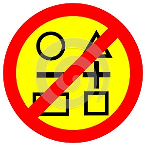 No polarization or tribalism allowed warning sign vector graphics photo