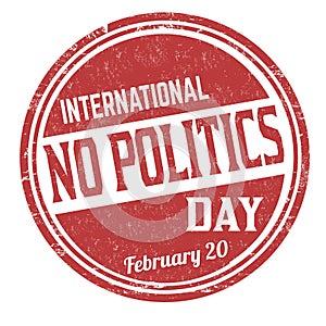 No politics day grunge rubber stamp