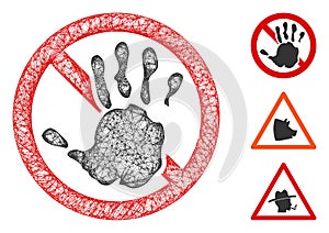 No Polygonal Web Vector Mesh Illustration