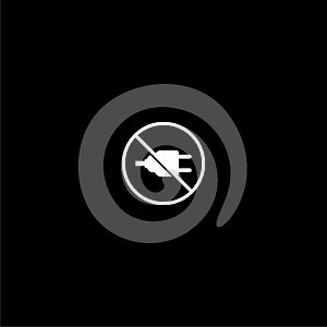 No power icon isolated on dark background