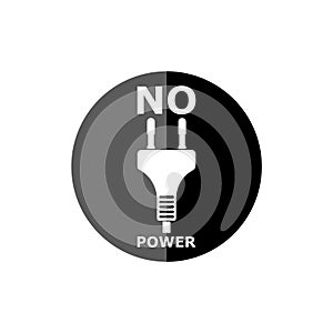 No power sign, Electric logo, Power icon, Plug in symbol