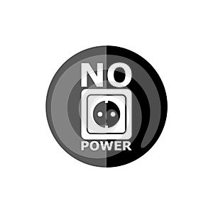 No power sign, Electric logo, Power icon, Plug in symbol