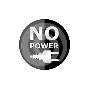 No power sign, Electric logo, Power icon, Plug in symbol