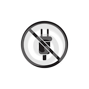 No power vector icon design template