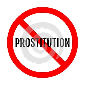 No prostitution symbol icon