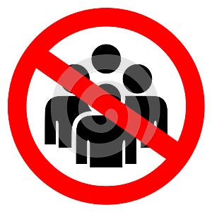 No public meetings vector sign