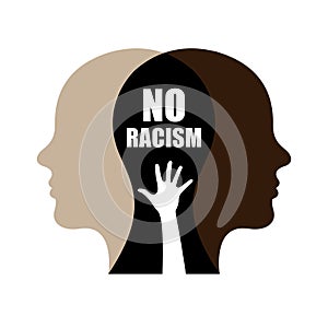 No racial discrimination campaign design. Social movement motivate against stop racism