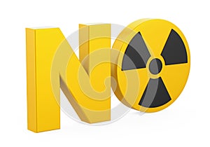 `NO` Radiation Sign Isolated