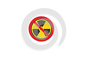 No radiation sign.vector illustration