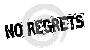 No regrets black stamp