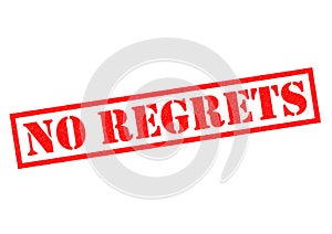 NO REGRETS Rubber Stamp