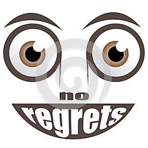 No Regrets Vector Illustration