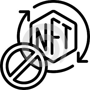 No repeat icon, NFT related vector illustration photo