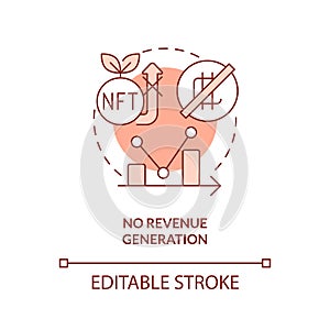 No revenue generation orange concept icon