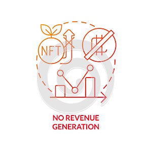 No revenue generation red gradient concept icon