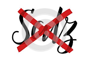 No salt (kein Salz). The word Salz (salt) is handwritten in German and crossed out with red lines.