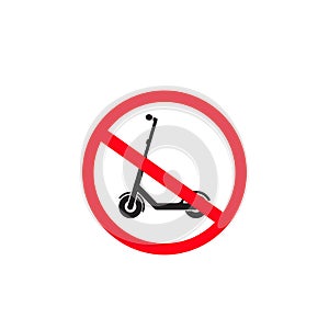 No scooter prohibition sign, Electric Scooter