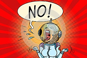 No screaming girl astronaut