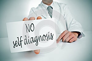 No self diagnosis photo