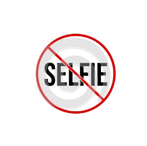 No selfie vector icon. Selfy banned icon