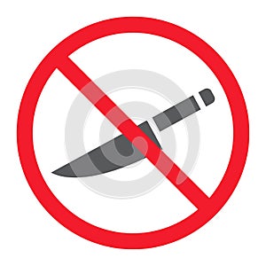 No sharp glyph icon, prohibition and forbidden