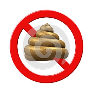 No Shit 3D poop isolated symbol photo