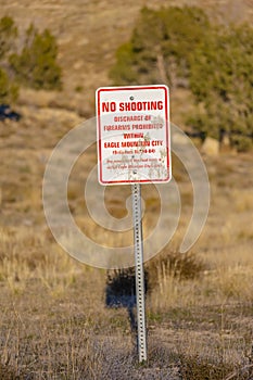 No shooting discharge of firearms prohibited area