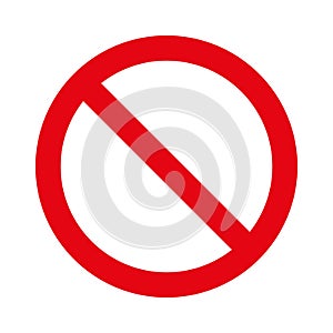 No sign. Vector illustration of ban symbol.